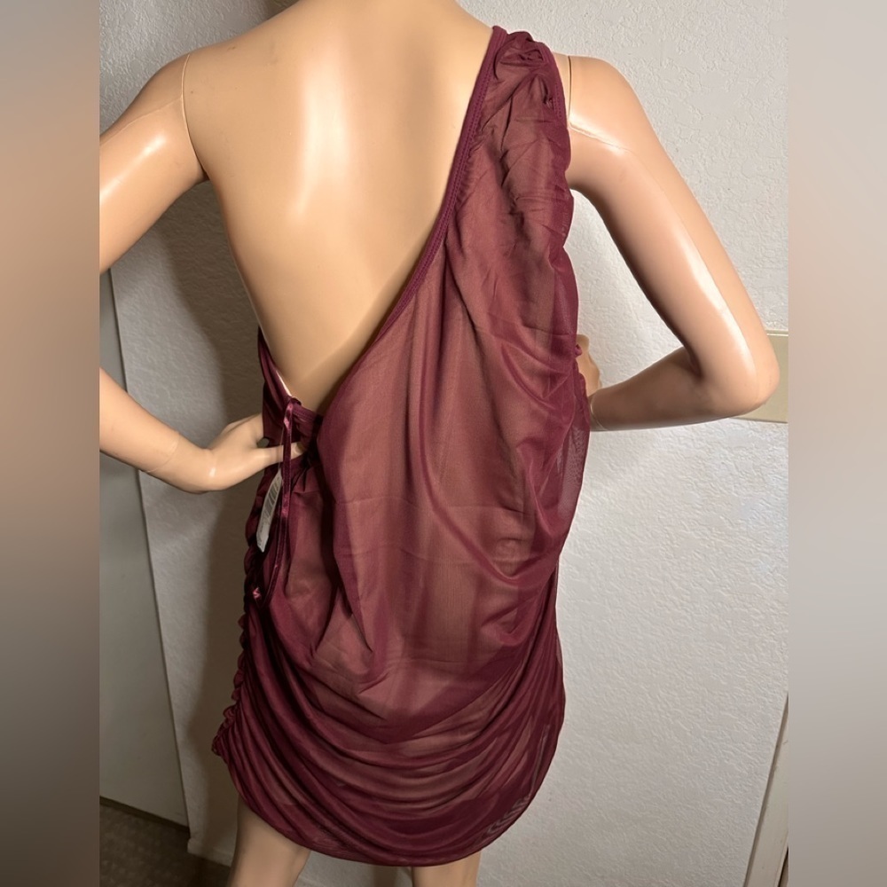 ✨ Torrid Ruched Mesh One Shoulder Going Out Top 4X NWT - Picture 5 of 5